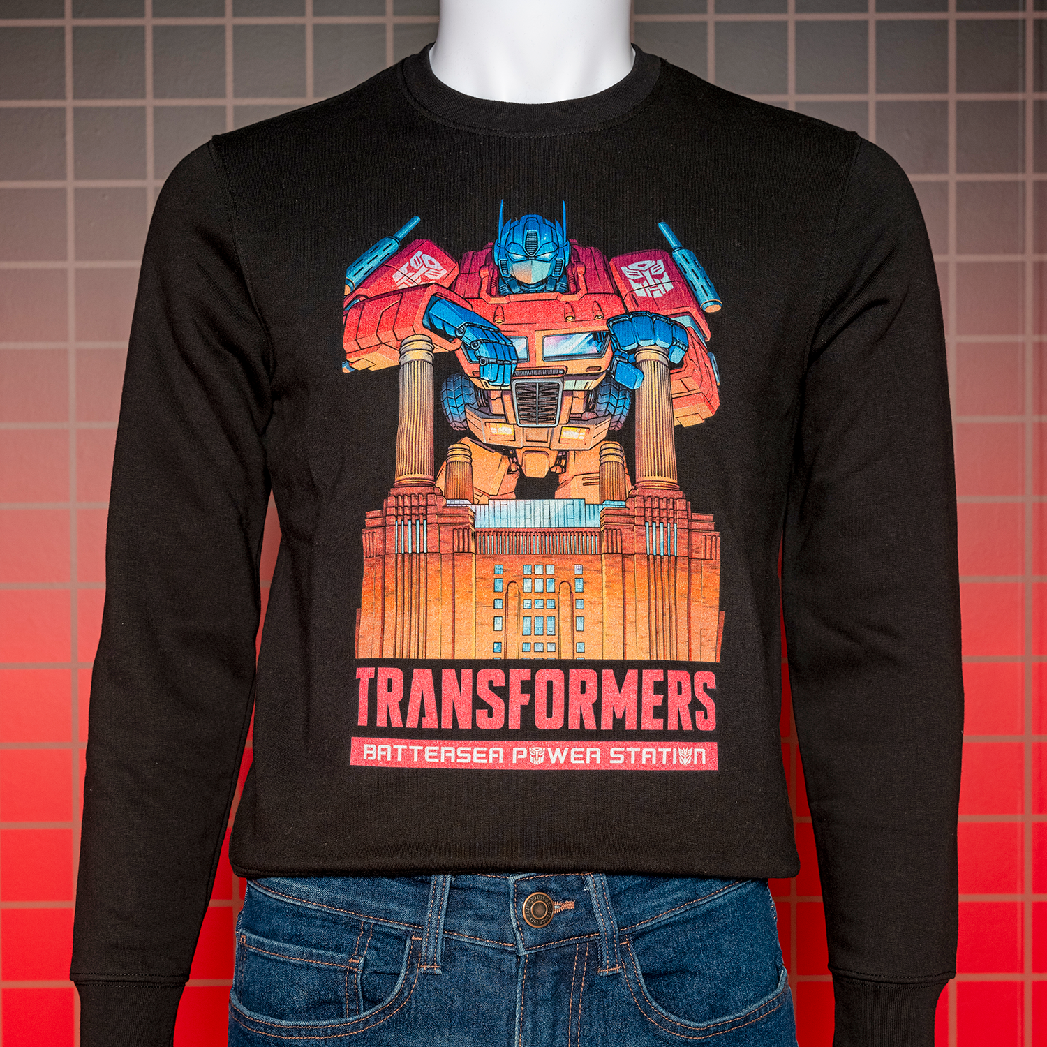 Bespoke Comic Battersea Power Station Black Sweatshirt