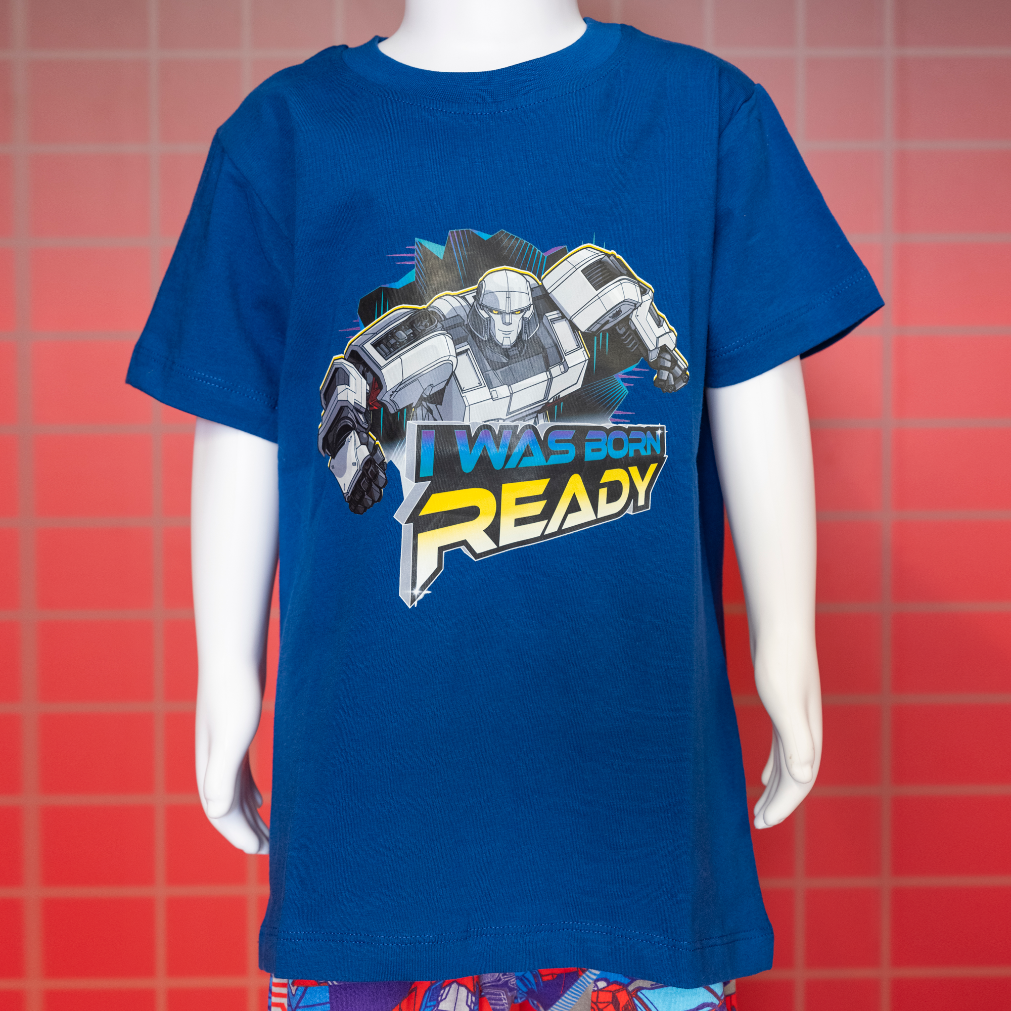 D-16 I Was Born Ready Blue Kids T-Shirt