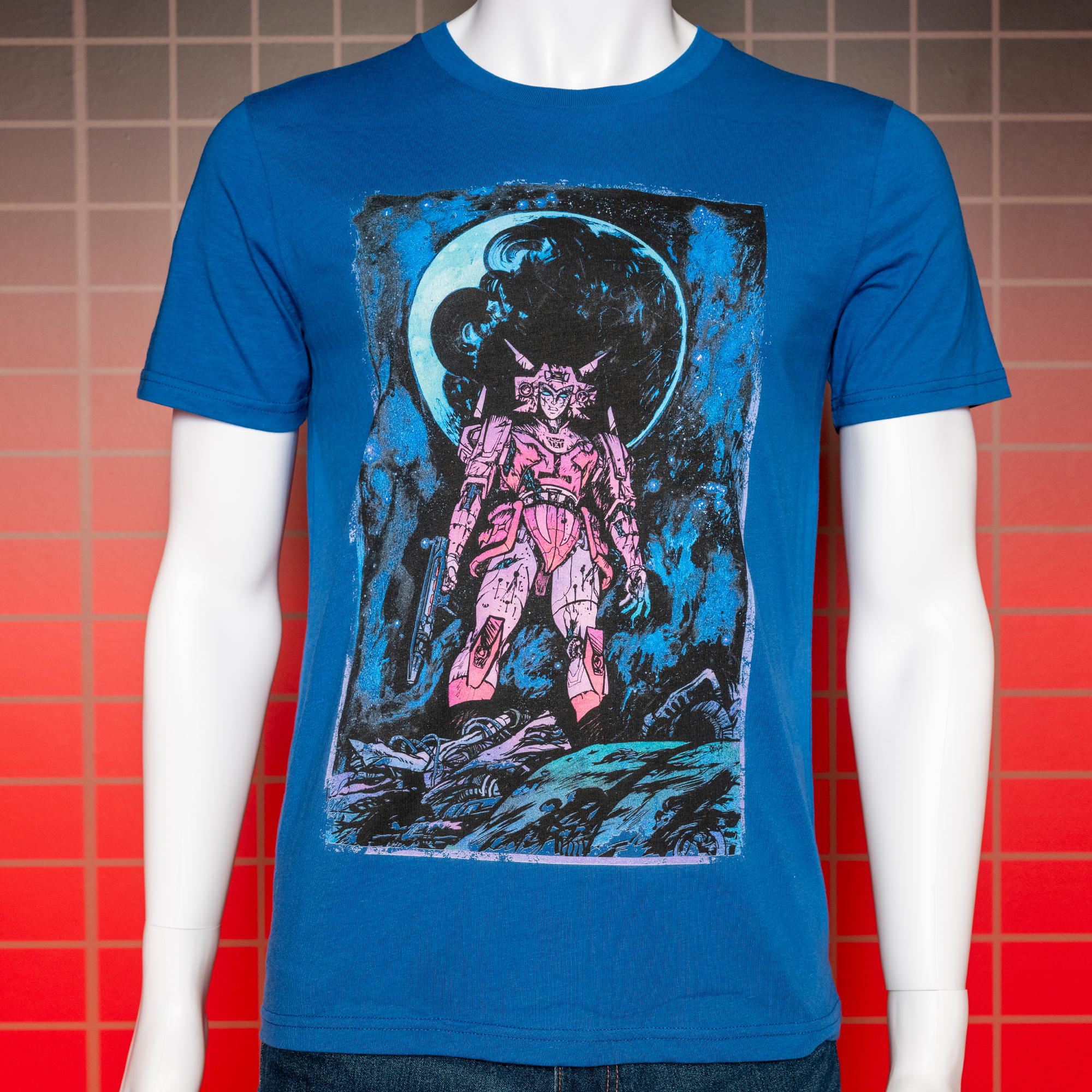 Transformers Comic Blue T-shirt Elita