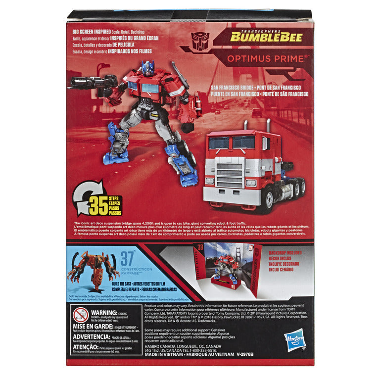 Transformers Studio Series 38 Voyager Class Bumblebee Movie Optimus Prime