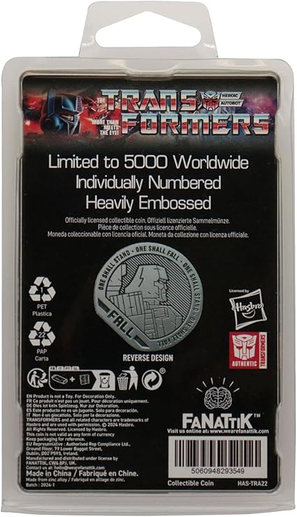 Transformers Limited Edition Collectible Coin