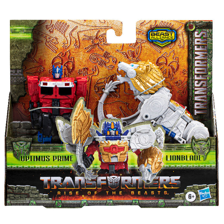Transformers Rise Of The Beasts - Beast Alliance Combiner Pack: Optimus Prime And Lionblade