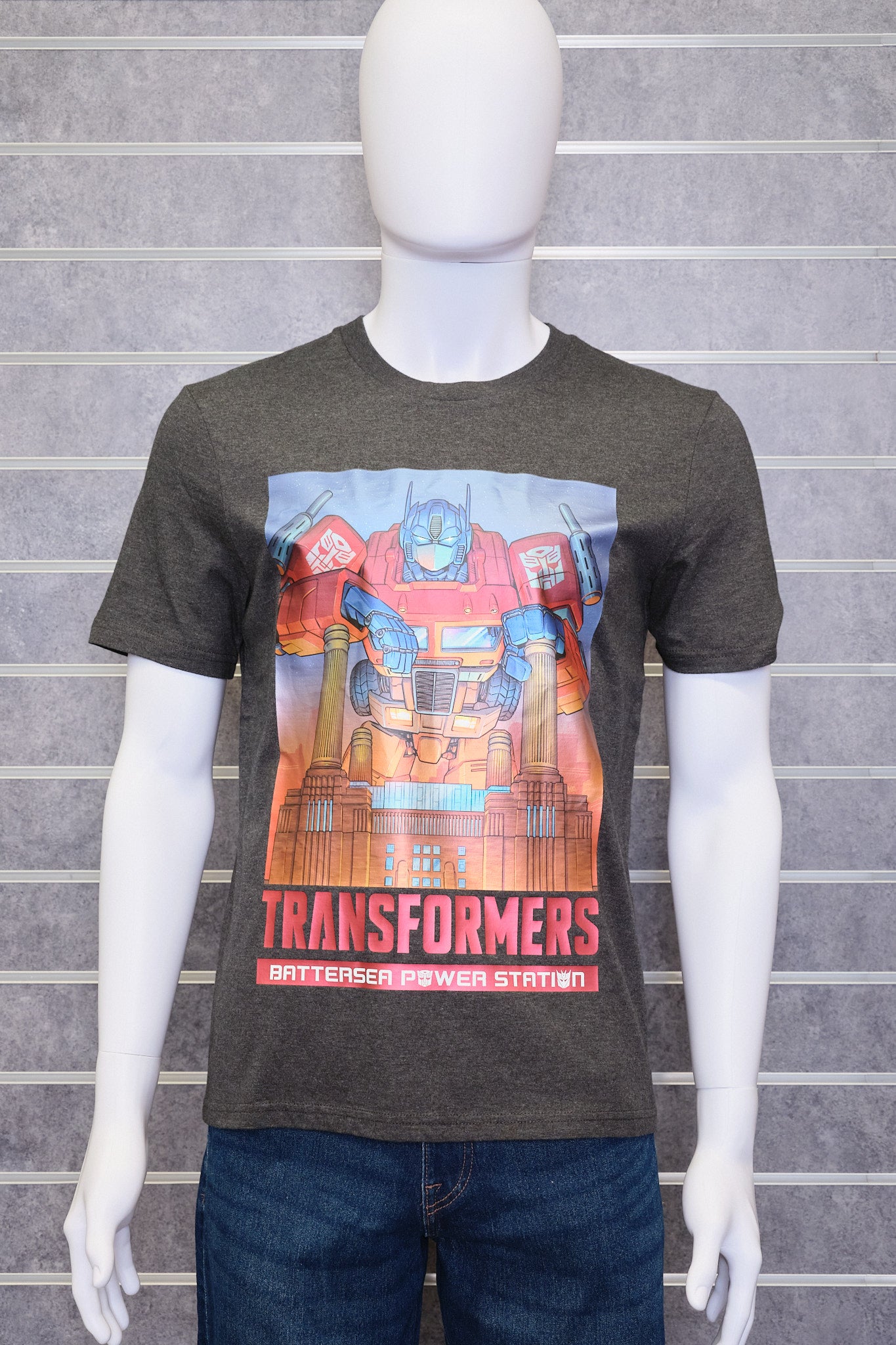 Metallic Optimus Prime Dark Grey Short Sleeve T-Shirt Issue #1