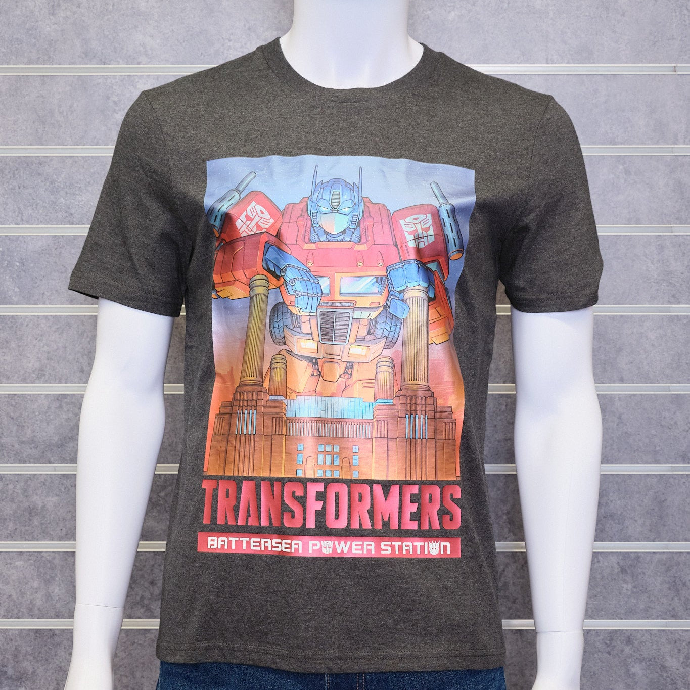 Metallic Optimus Prime Dark Grey Short Sleeve T-Shirt Issue #1