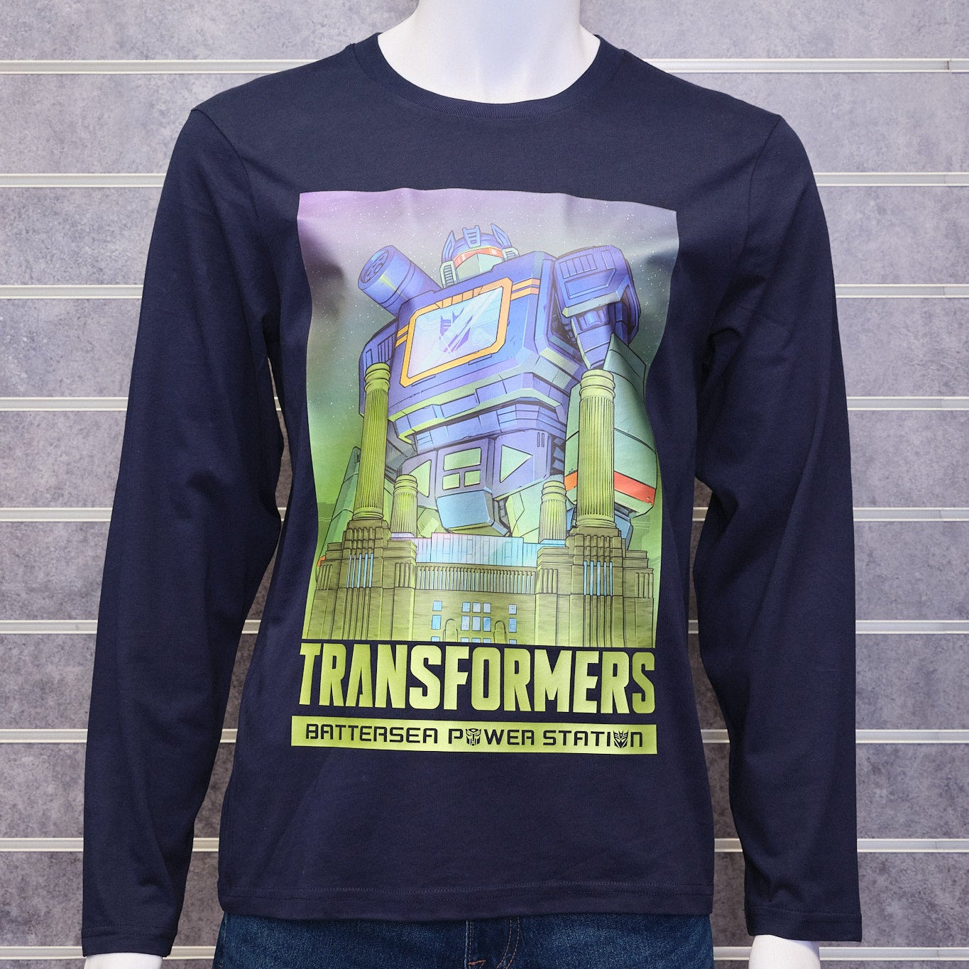 Metallic Soundwave Navy Long Sleeve T-Shirt Issue #2