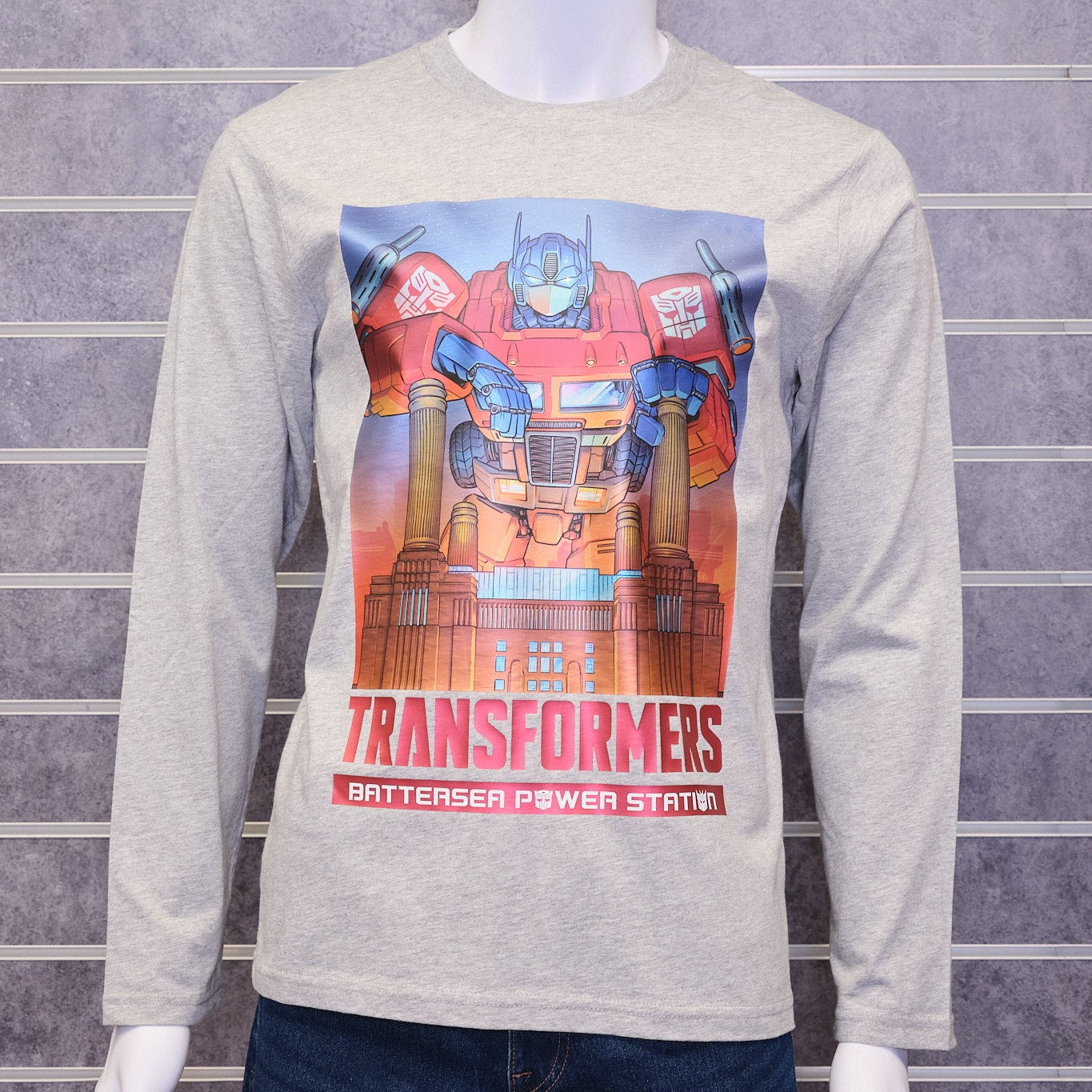 Metallic Optimus Prime Light Grey Long Sleeve T-Shirt Issue #1