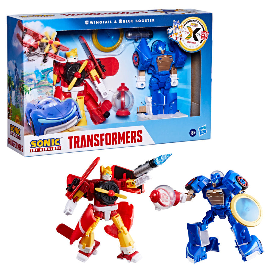 Transformers Collaborative Sonic the Hedgehog Wingtail and Blue Booster