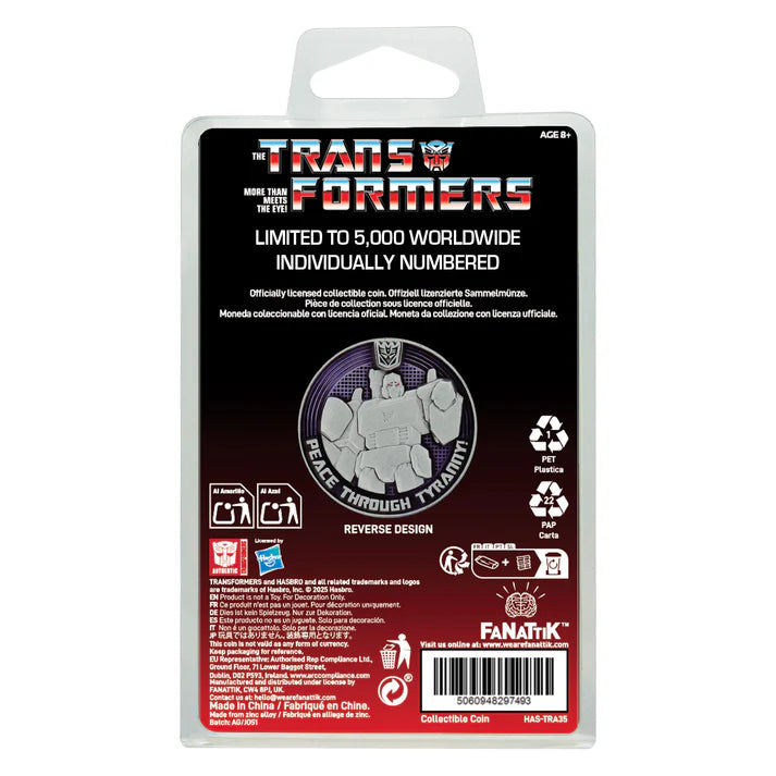 Transformers G1 Autobots Vs Decepticons Limited Edition Coin