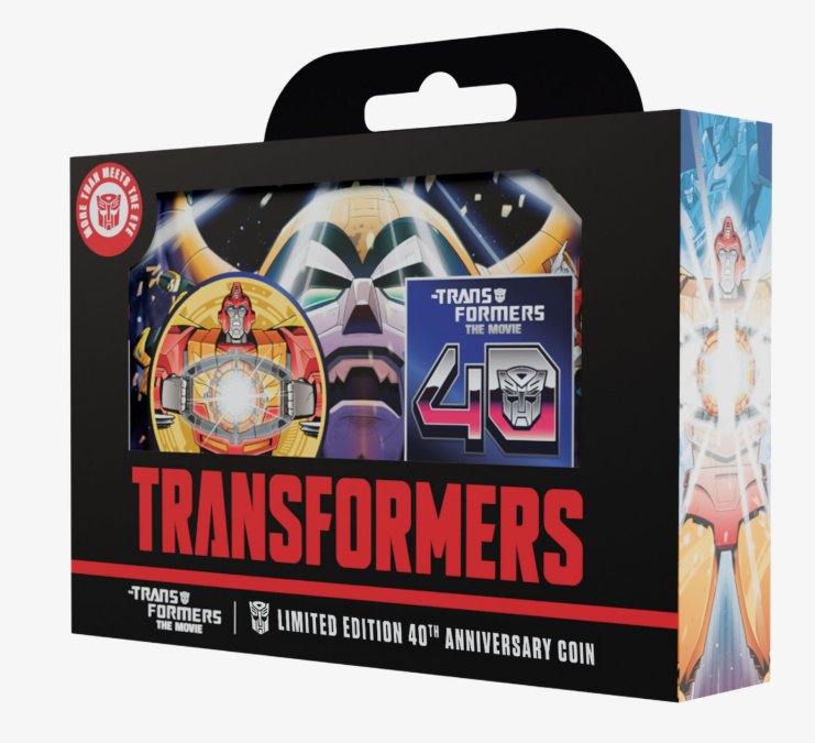 Transformers: The Movie – Limited Edition 40th Anniversary Misty Gold Plated Presentation Coin