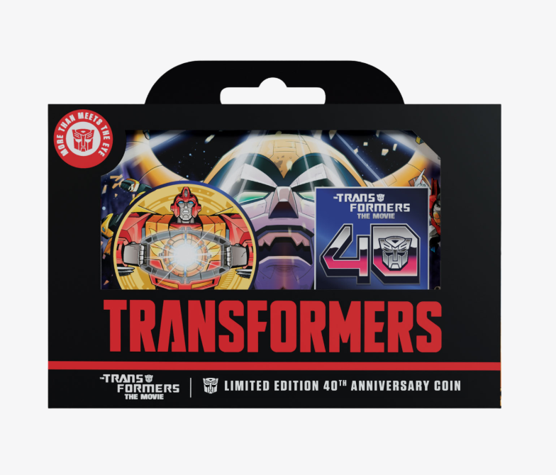 Transformers: The Movie – Limited Edition 40th Anniversary Misty Gold Plated Presentation Coin