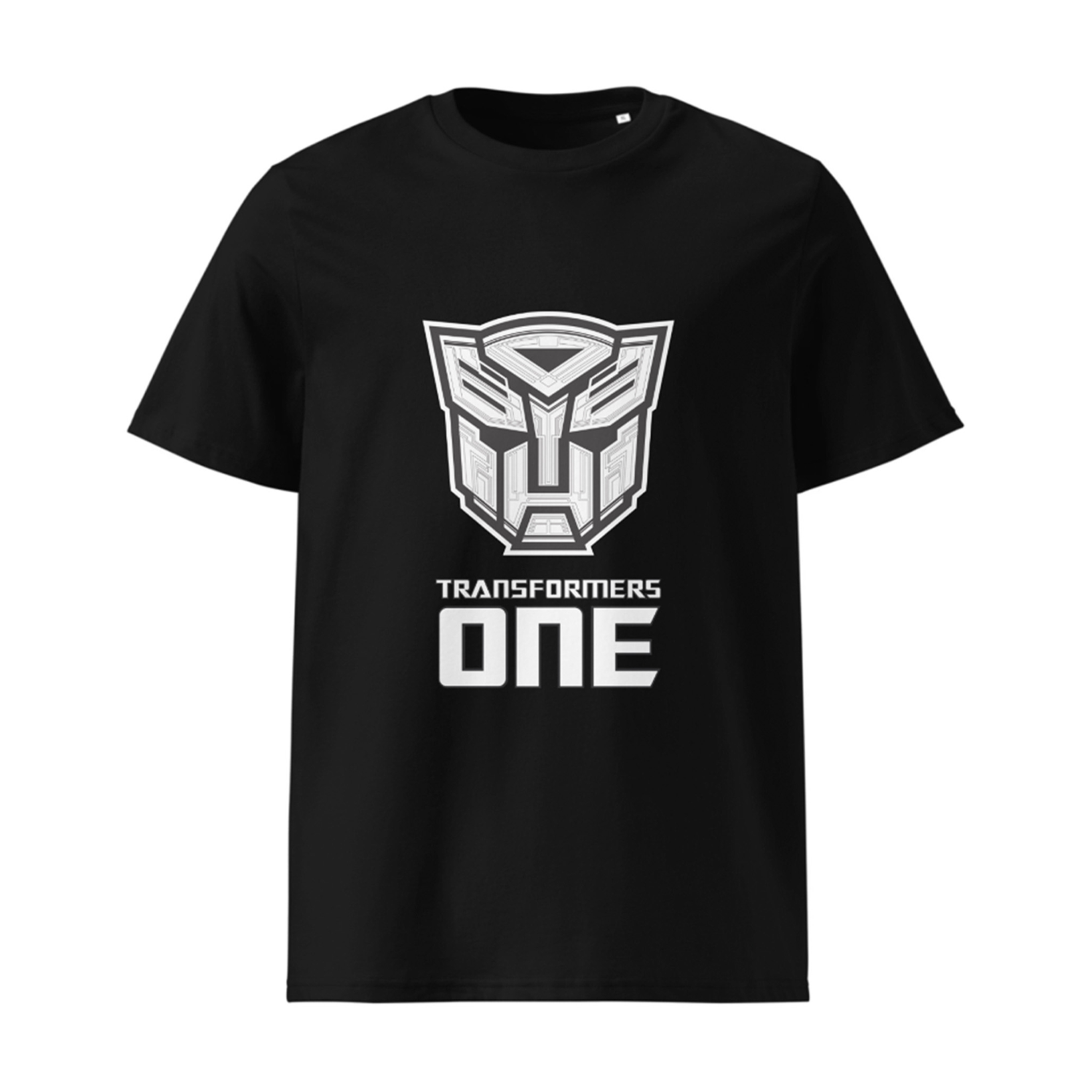 Transformers One White Autobot Black Adult T-Shirt