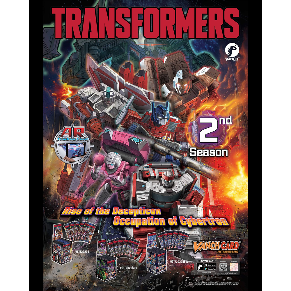 Transformers AR Vanch Card Season 2 Booster Pack Trading Cards