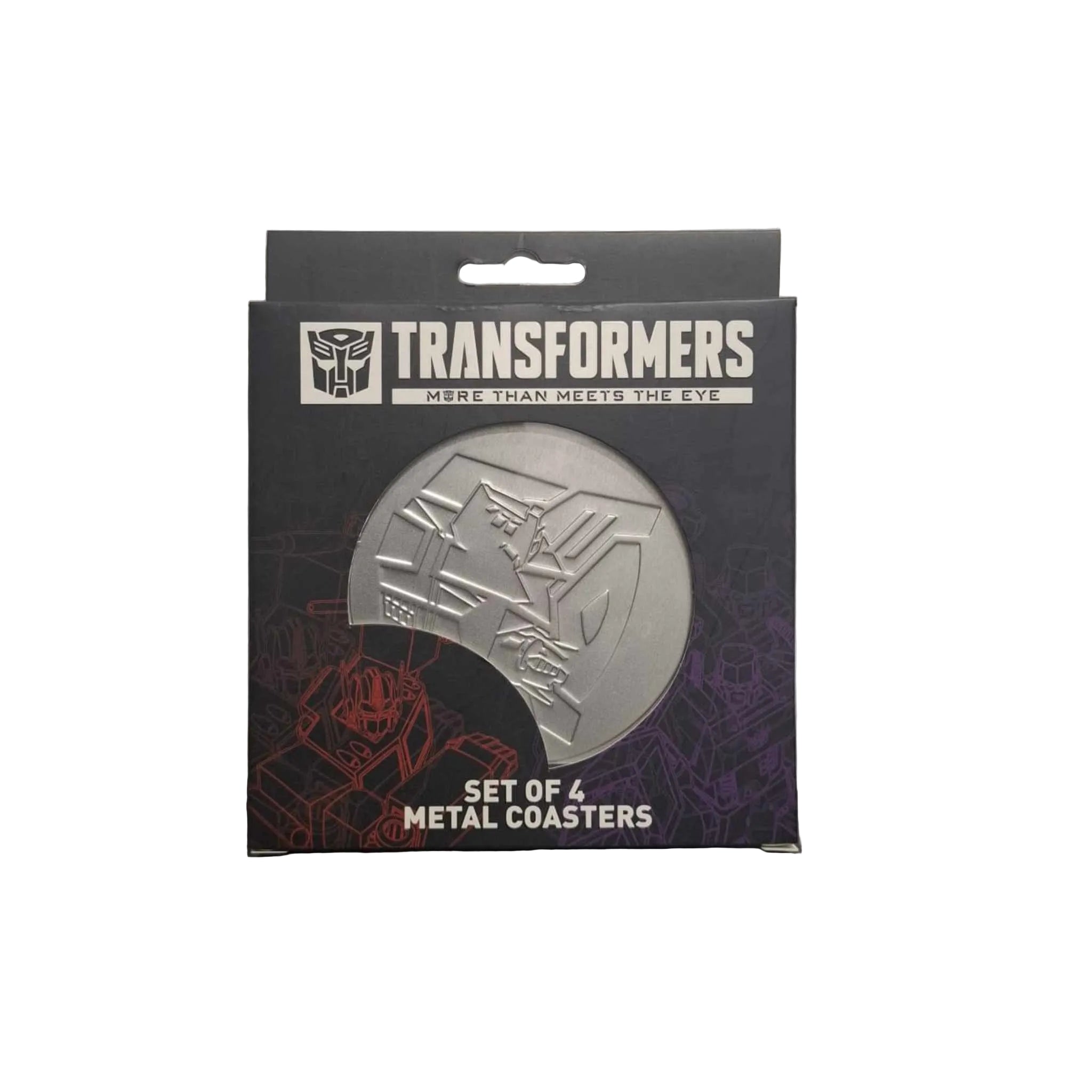 Transformers Set Of 4 Embossed Metal Coasters