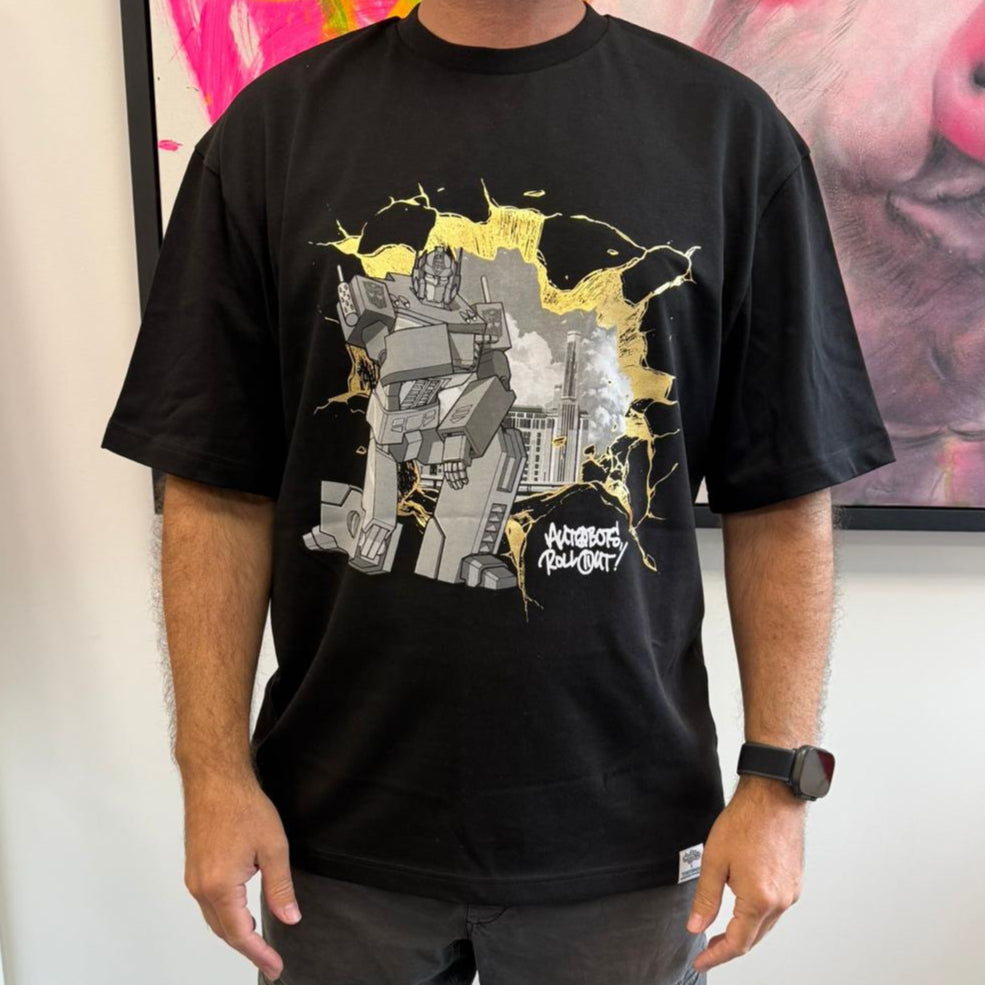 Murwalls Wall Smash Oversized Graphic Black/Gold T-Shirt