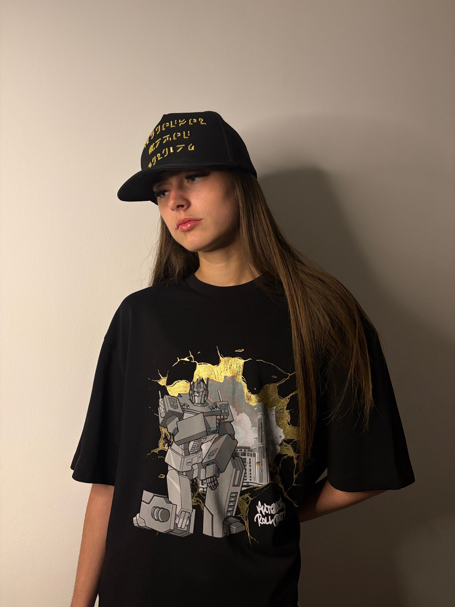 Murwalls Cybertronian Script Black/Gold Cap