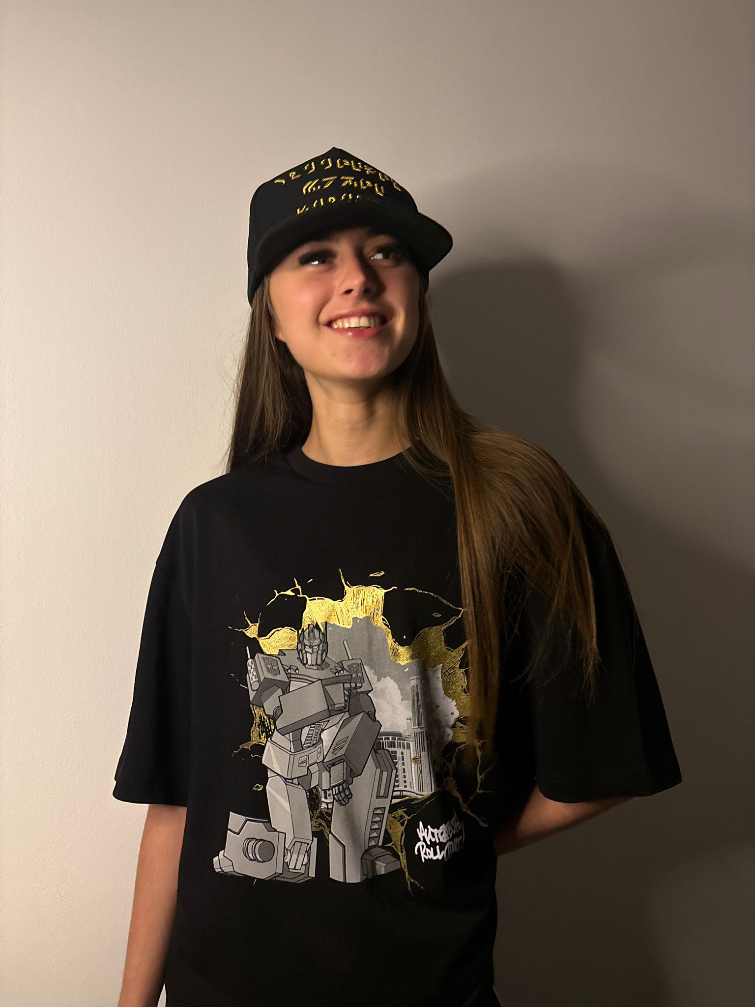 Murwalls Cybertronian Script Black/Gold Cap