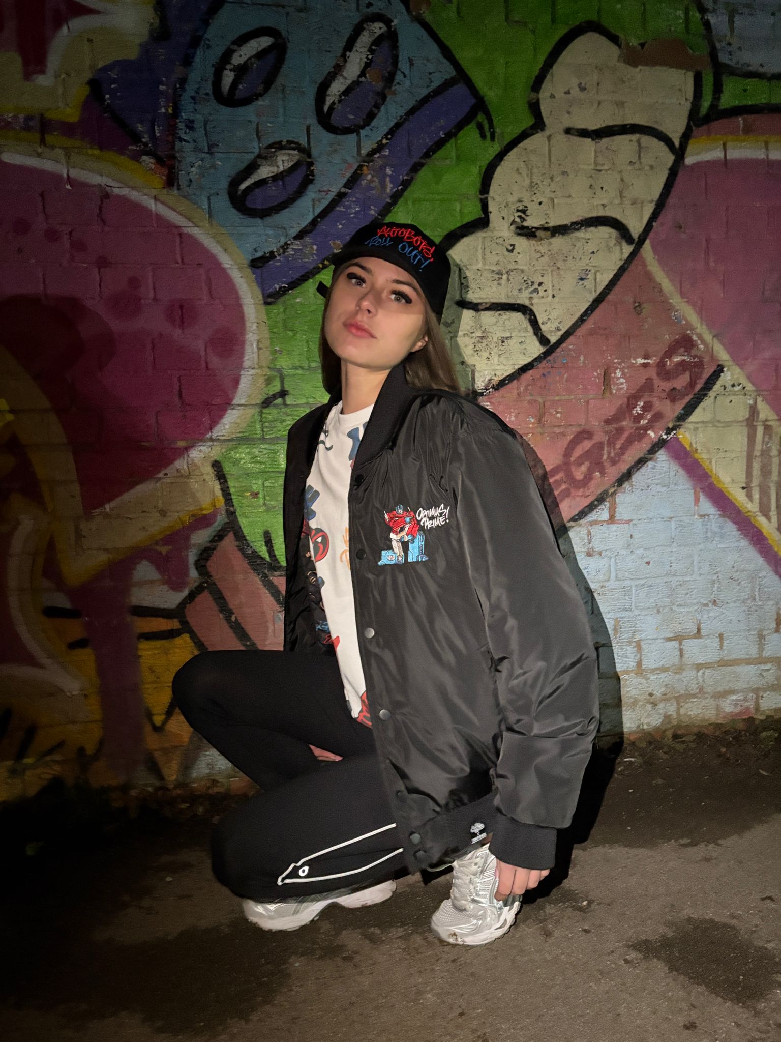 Murwalls Autobot Black/Red Bomber Jacket