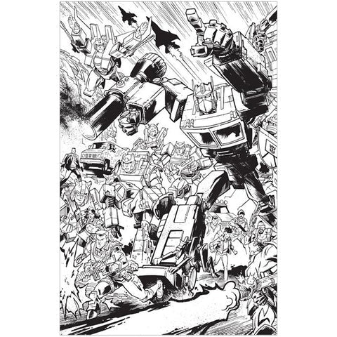 Transformers #9 Cover G Howard B&W Eu Annv Variant