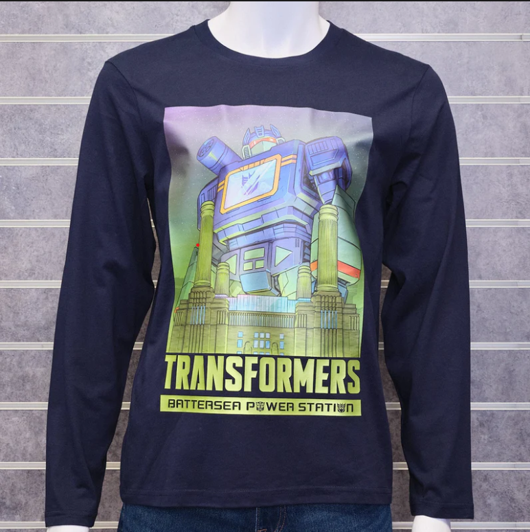 Metallic Soundwave Navy Long Sleeve T-Shirt Issue #2
