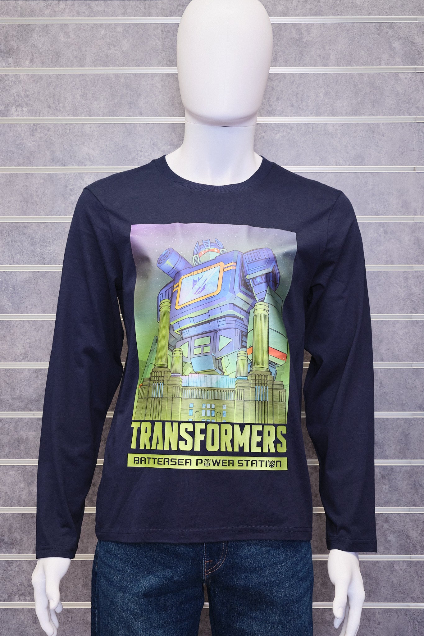 Metallic Soundwave Navy Long Sleeve T-Shirt Issue #2