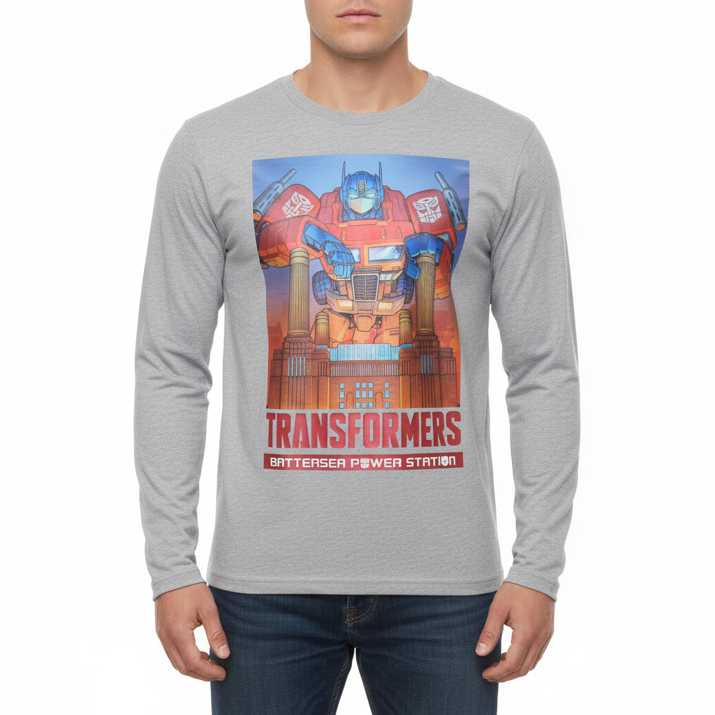 Metallic Optimus Prime Light Grey Long Sleeve T-Shirt Issue #1