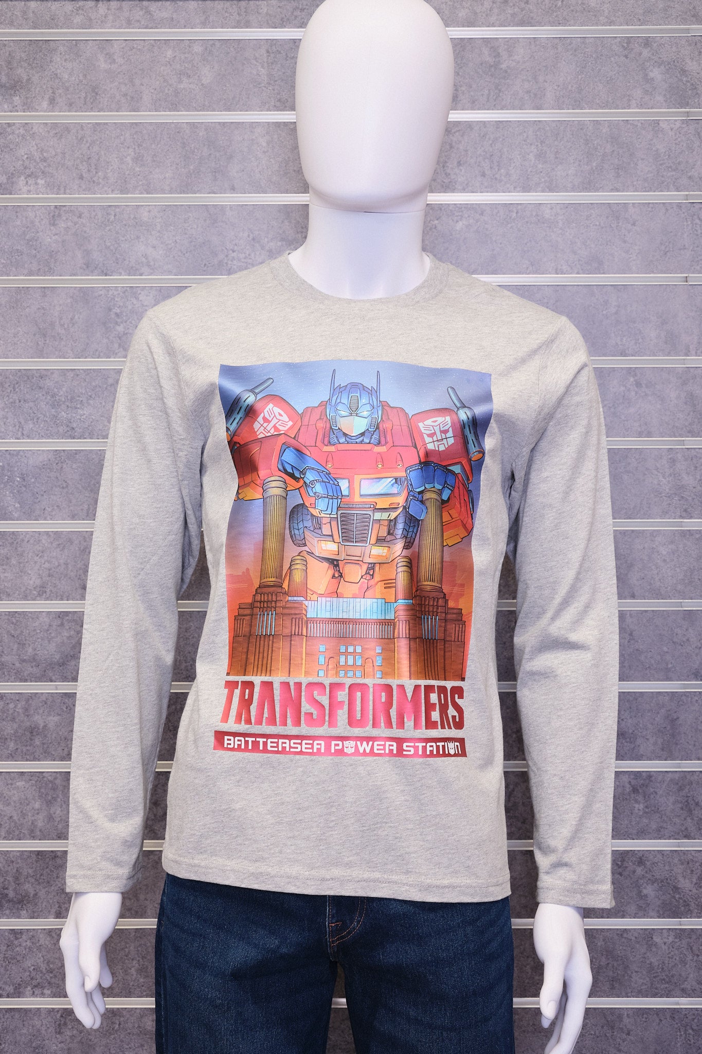 Metallic Optimus Prime Light Grey Long Sleeve T-Shirt Issue #1