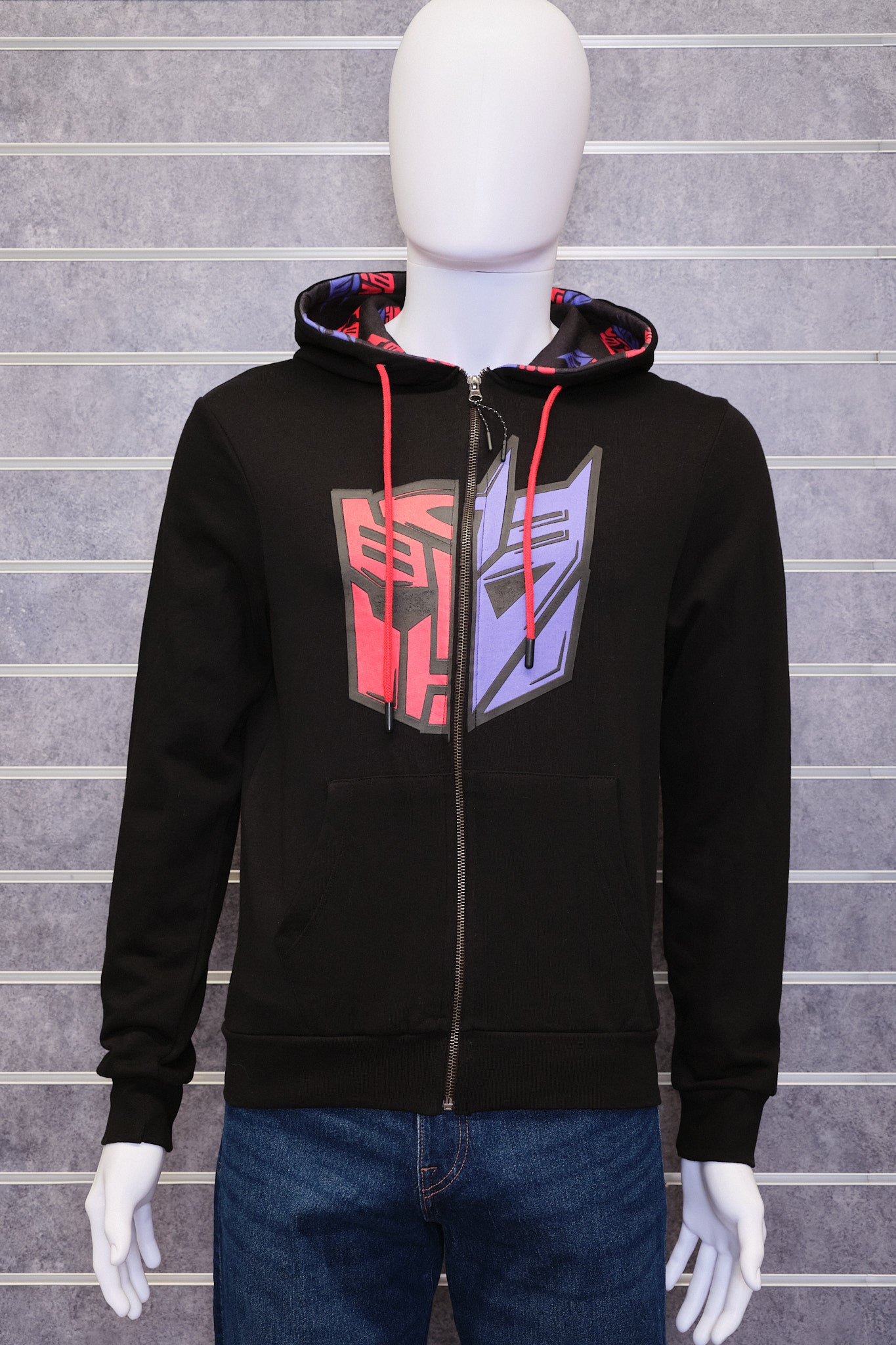 Transformers Split Faction Black Zip-Up Hoodie | Battersea