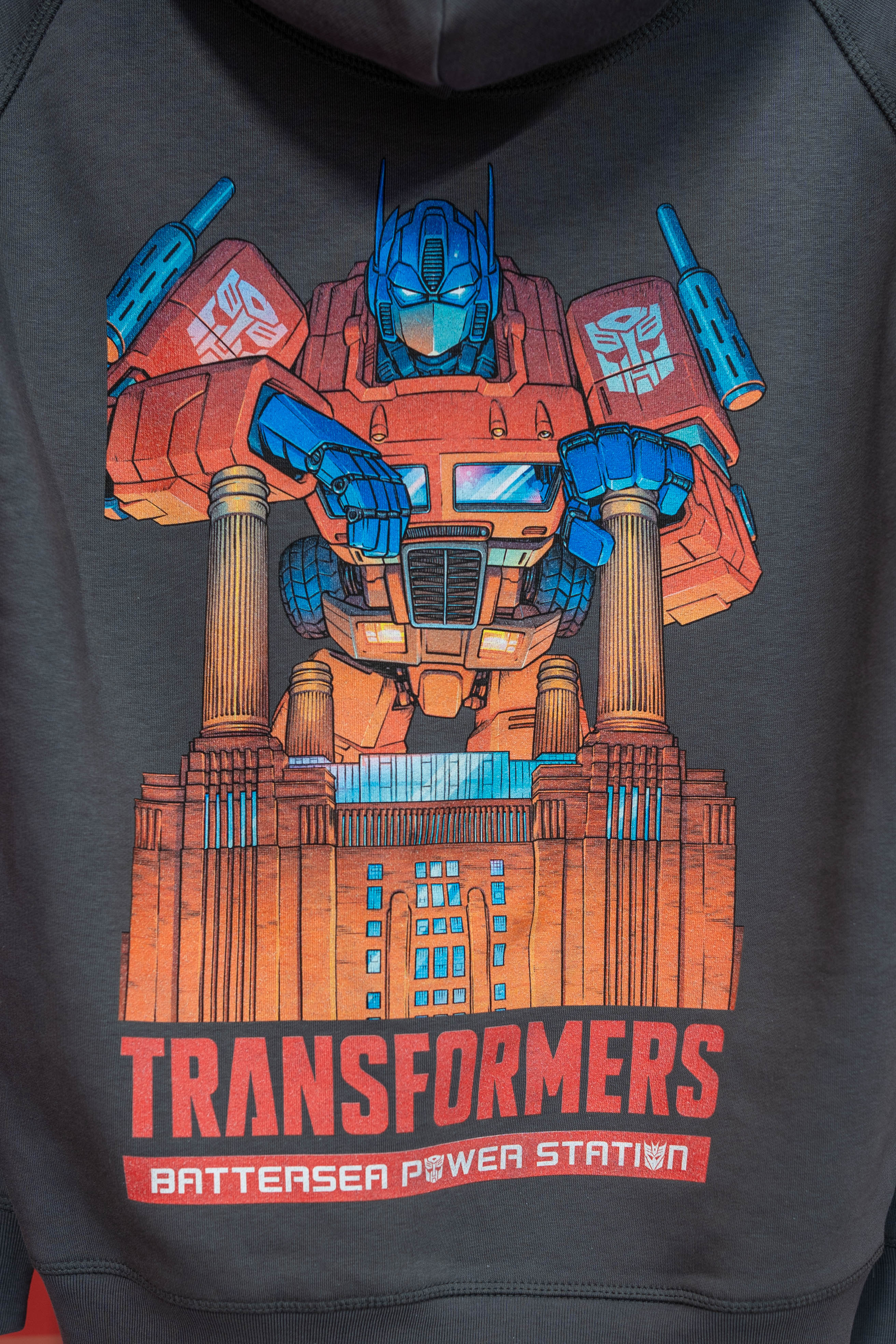 Transformers Comic Battersea Power Station Grey Hoodie