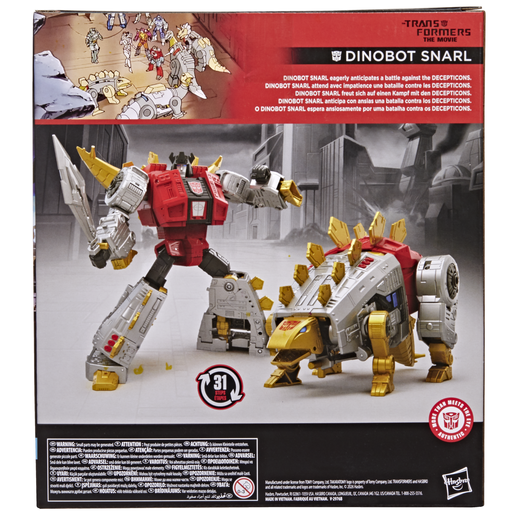 Transformers Studio Series The Transformers: The Movie Dinobot Snarl