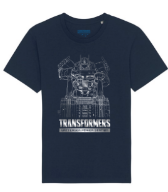 Optimus Prime Battersea Comic Issue #1 Metallic Silver T-Shirt (Navy)