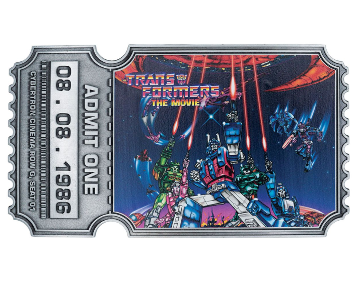 Transformers: The Movie – Limited Edition 40th Anniversary Metal Replica Movie Ticket