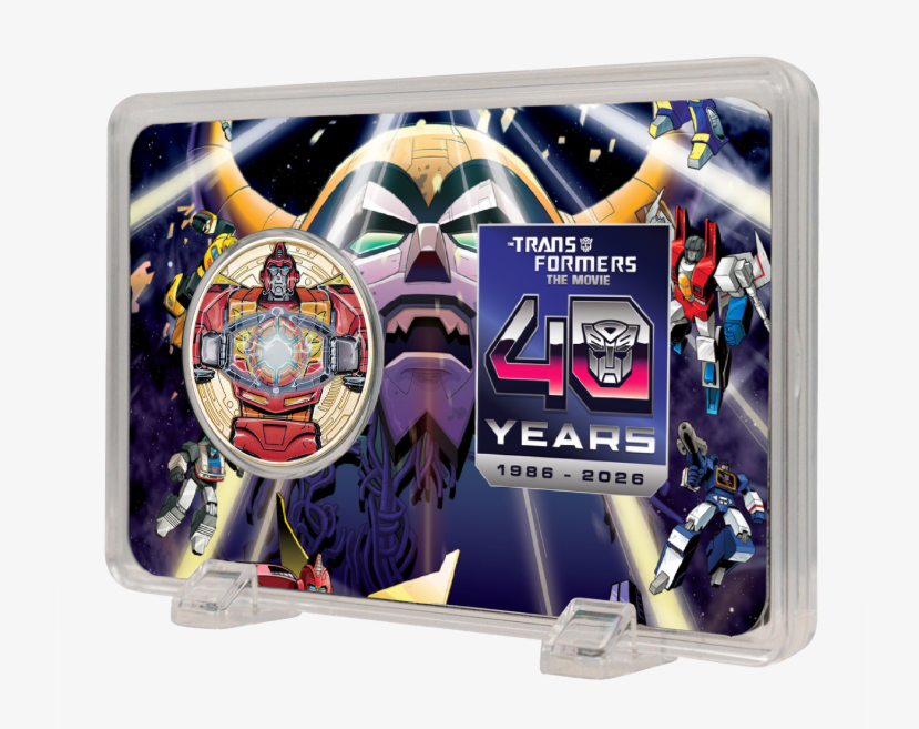 Transformers: The Movie – Limited Edition 40th Anniversary Misty Gold Plated Presentation Coin