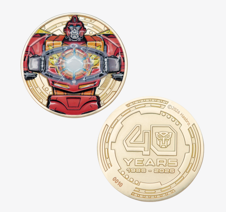 Transformers: The Movie – Limited Edition 40th Anniversary Misty Gold Plated Presentation Coin
