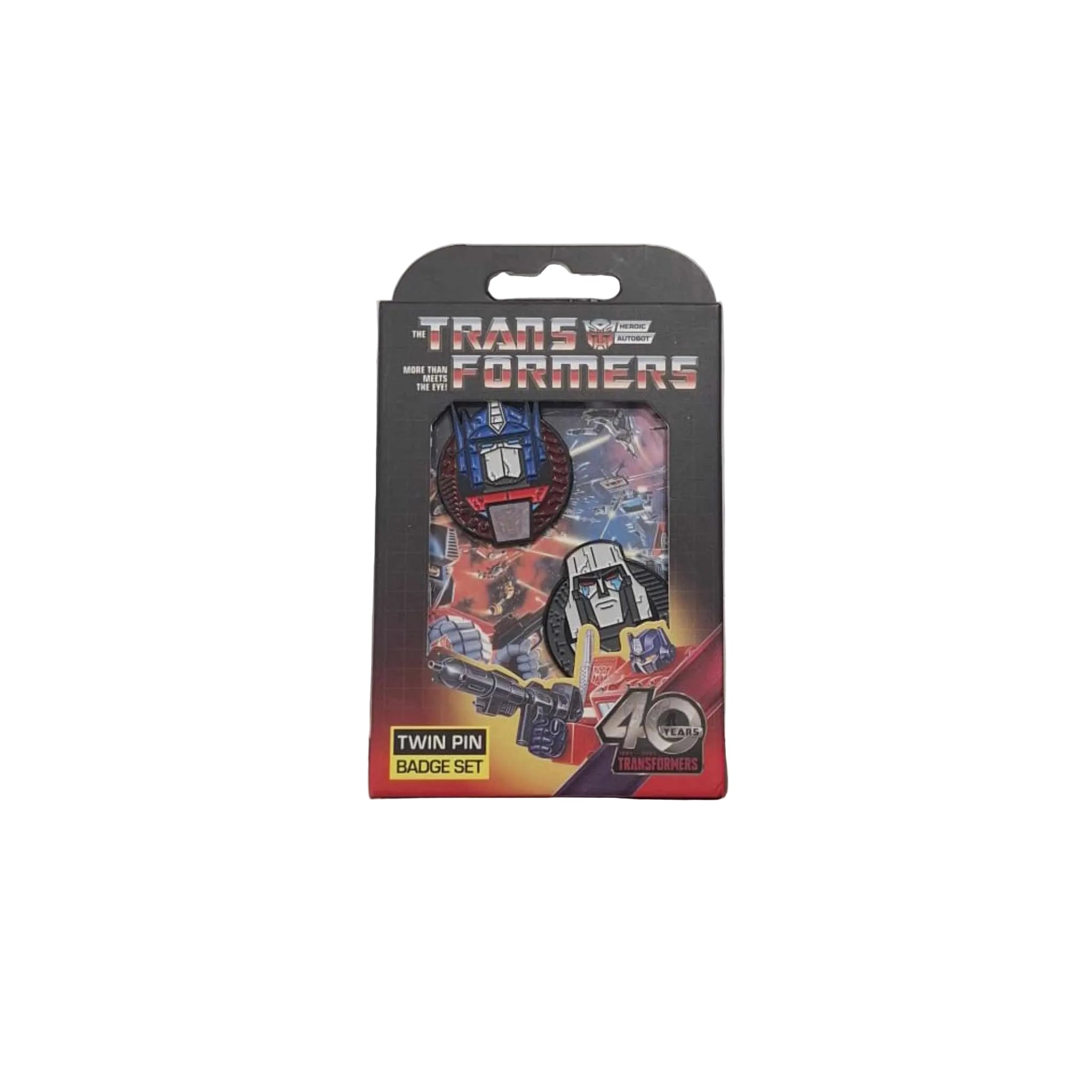 Transformers 40Th Anniversary Twin Set Of Pin Badges