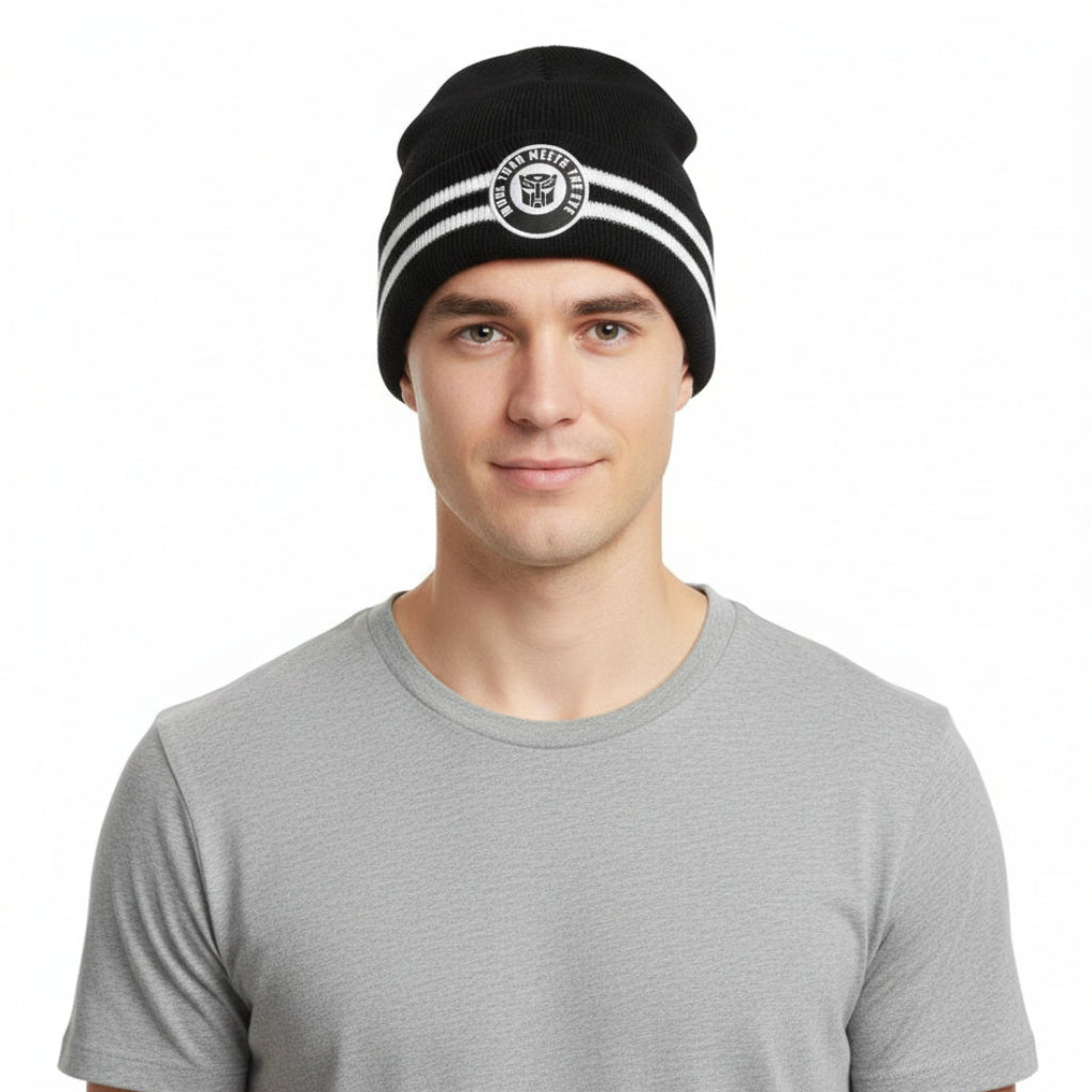 More Than Meet The Eye B&W Beanie