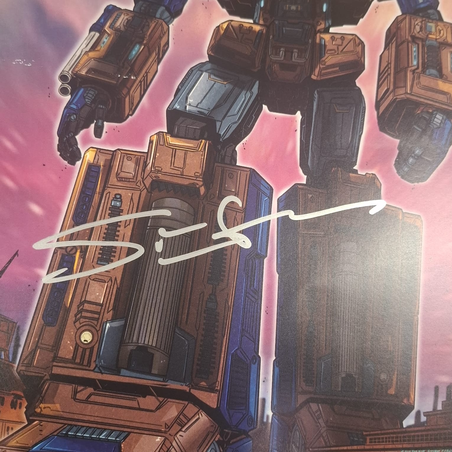 Transformers Titan Foldout Poster – Signed by Simon Furman
