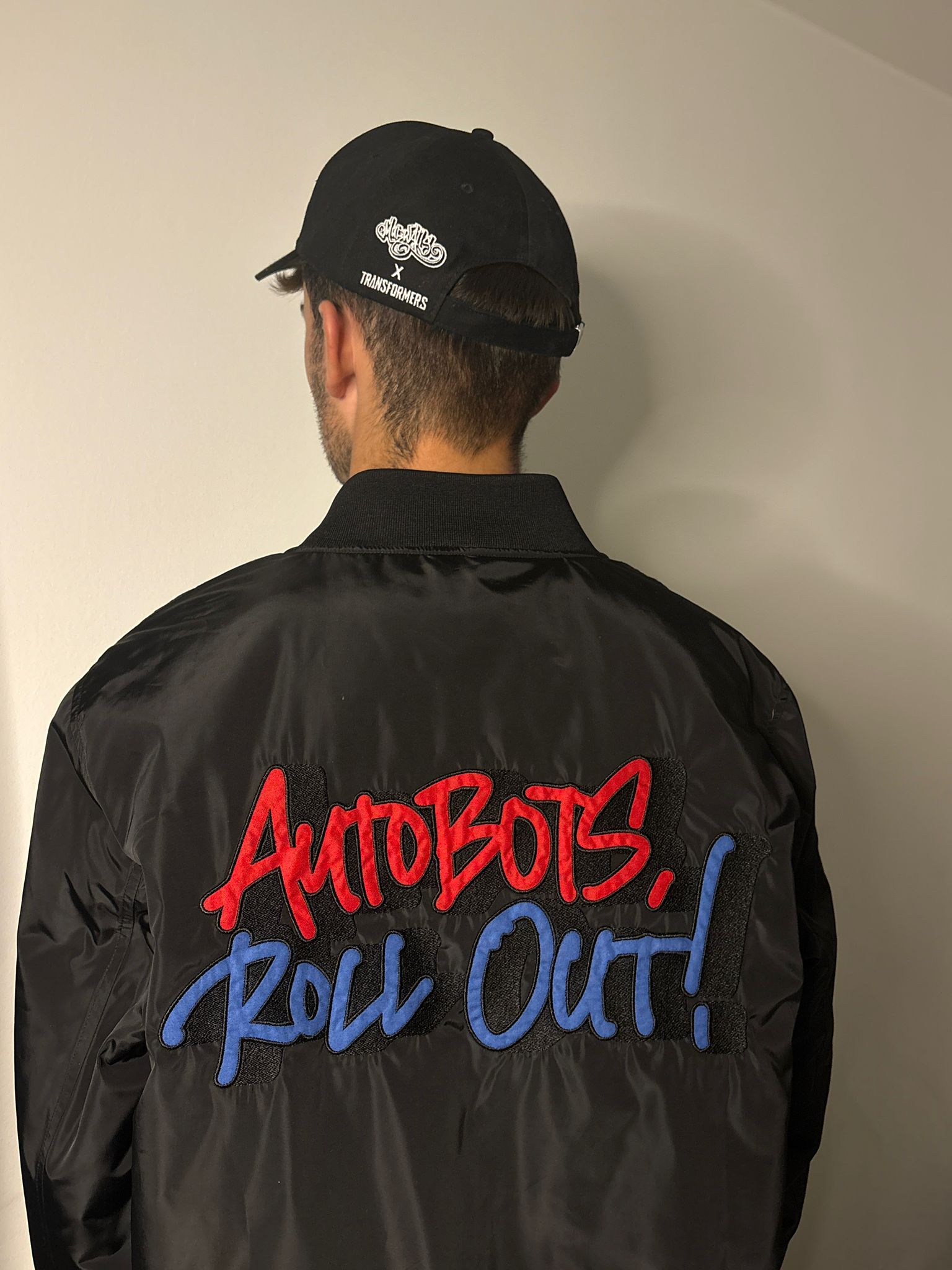 Murwalls Autobot Black/Red Bomber Jacket
