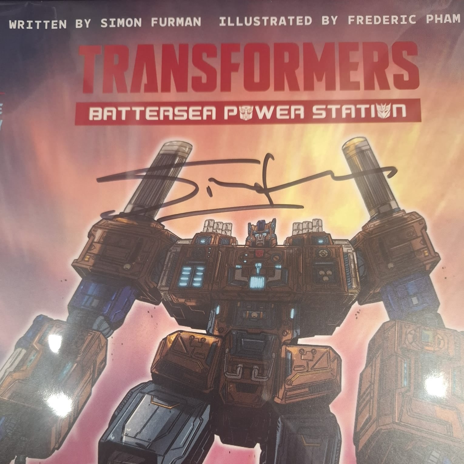 Titan Fold Out Poster 1.1 Signed by Simon Furman, Pye Parr, Frederic Pham Chuong
