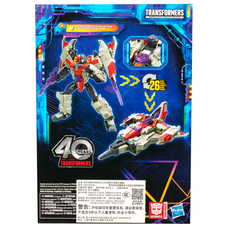 Transformers Legacy United Voyager Cybertron Universe Starscream Action Figure