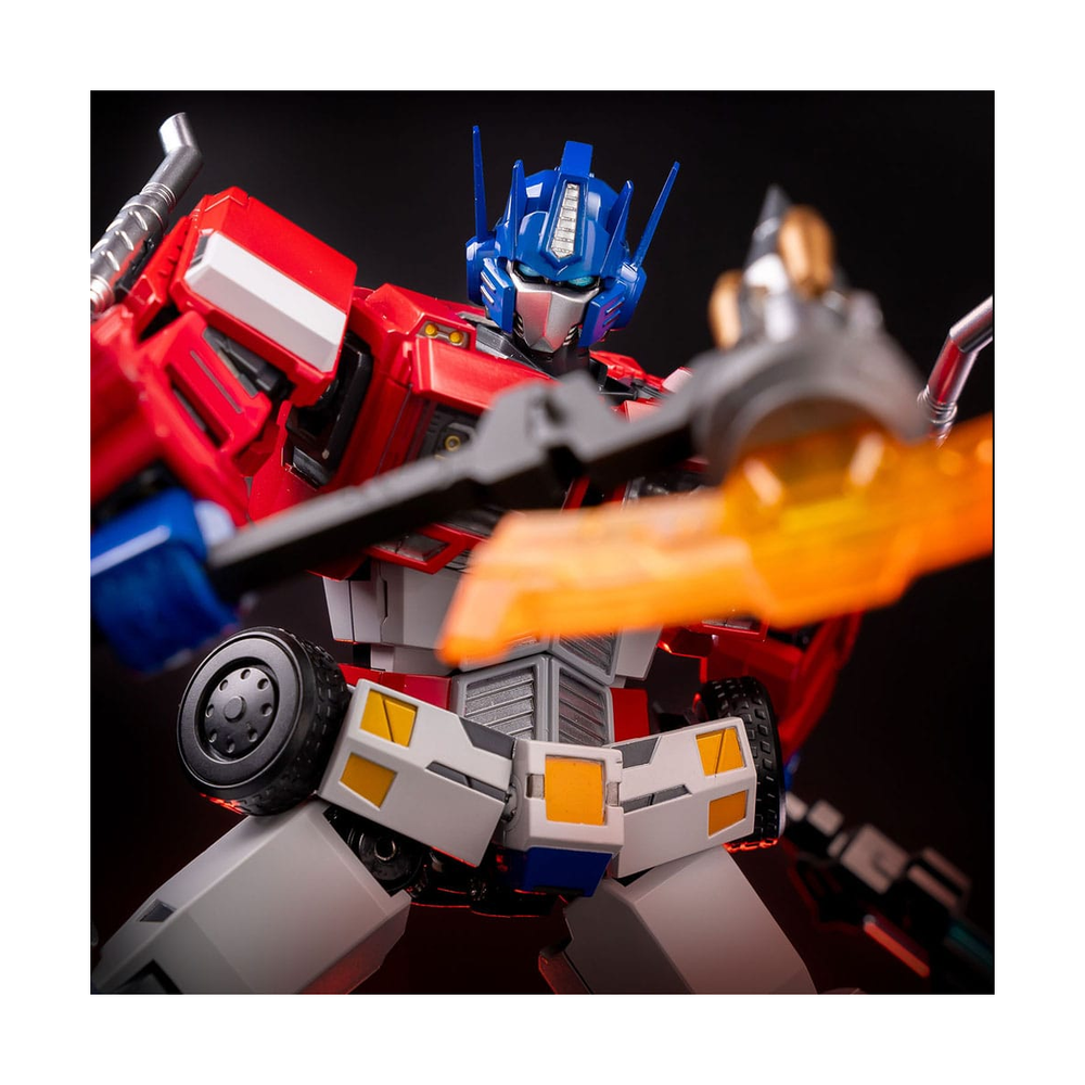 Transformers Optimus Prime Combot Diecast Figure | LED Light-Up 19cm ...